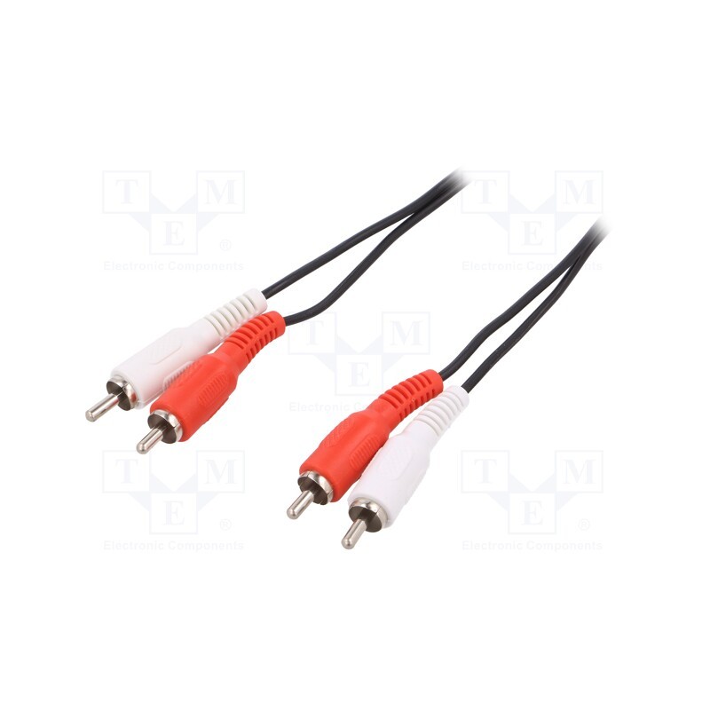 1 pcs x LOGILINK - CA1041 - Cable, RCA plug x2,both sides, 10m, black