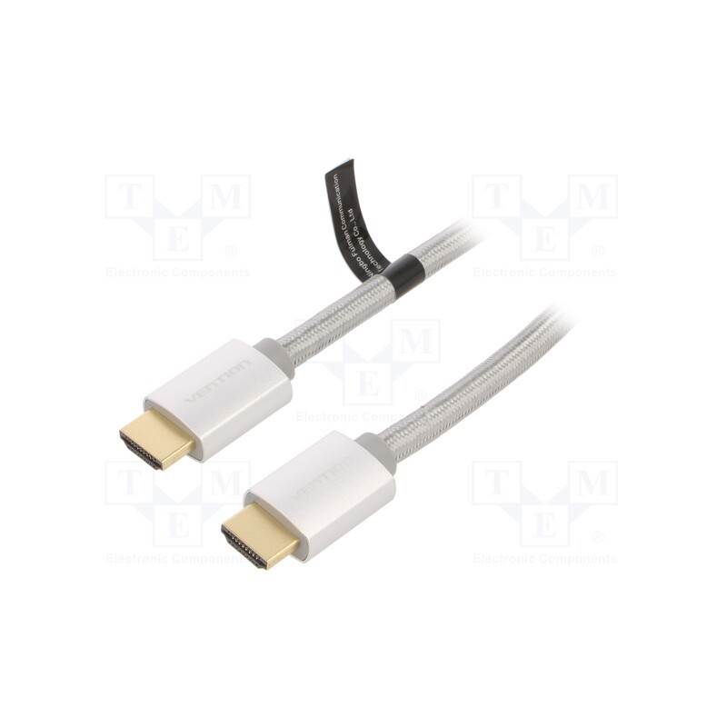1 pcs x VENTION - AABIL - Cable, HDMI 2.0, HDMI plug,both sides, PVC, textile, 10m, black
