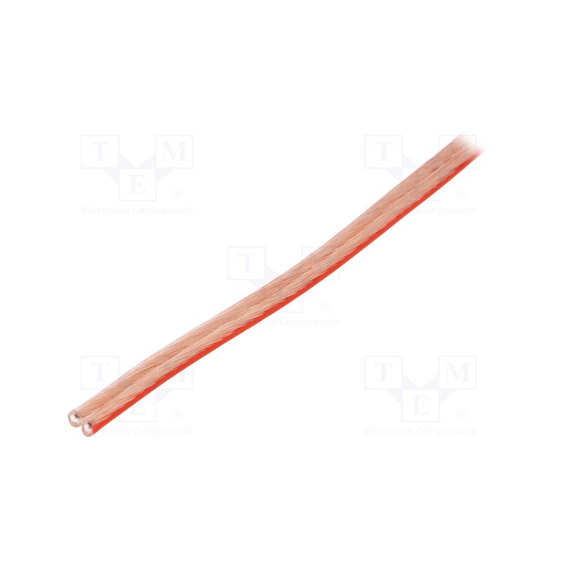 1 rol x LOGILINK - CA1075 - Wire: loudspeaker cable, stranded, CCA, transparent, unshielded