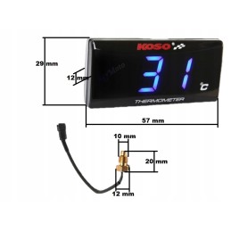 Koso Slim blue belt engine thermometer