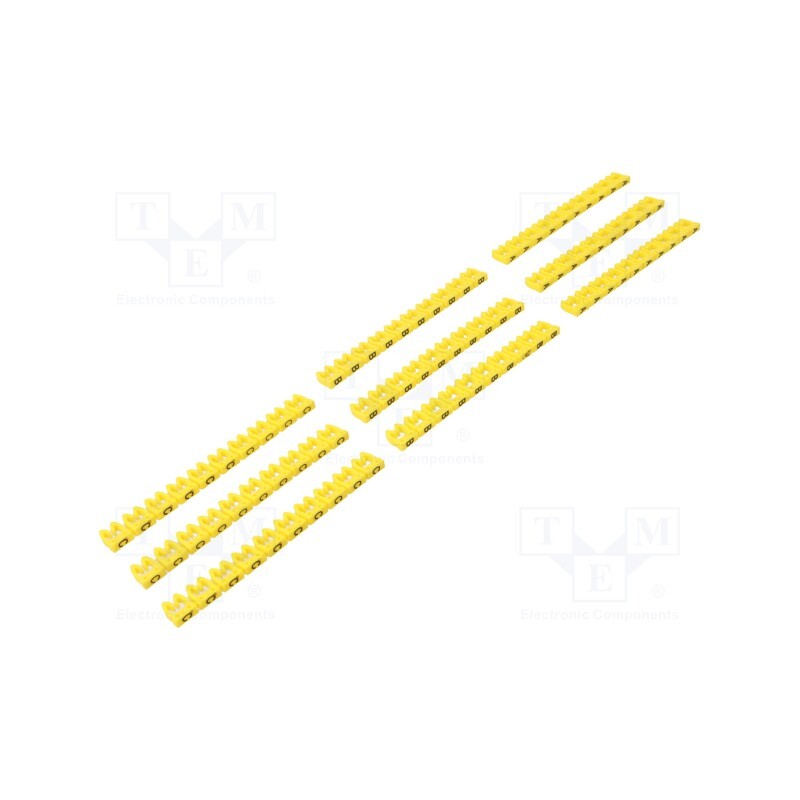 1 set x Goobay - 72517 - A kit of cable labels, Marking: A,B,C, 4mm, yellow, push-in