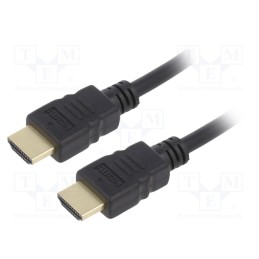 1 pcs x GEMBIRD - CC-HDMI4-1M - Cable, HDMI 2.0, HDMI plug,both sides, PVC, 1m, black, 30AWG