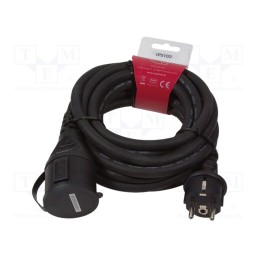 1 pcs x LOGILINK - LPS102 - Extension lead, Sockets: 1, black, 5m, 16A