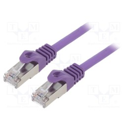 1 pcs x GEMBIRD - PP6-0.25M/V - Patch cord, F/UTP, 6, stranded, CCA, PVC, violet, 0.25m, RJ45 plug