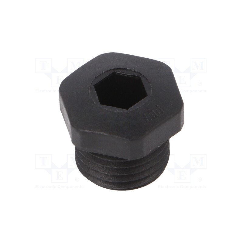 1 pcs x HUMMEL - 1.255.0701.11 - Stopper, PG7, IP54, polyamide, black, V-NE PG, Thread: PG, -20÷80°C