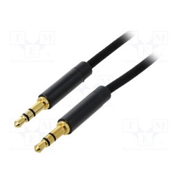 1 pcs x VENTION - BAGBF - Cable, Jack 3.5mm 3pin plug,both sides, 1m, Plating: gold-plated