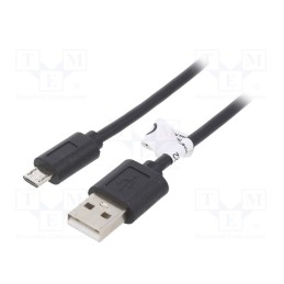 1 pcs x Goobay - 93922 - Cable, USB 2.0, USB A plug,USB B micro plug, 0.6m, black, Core: Cu