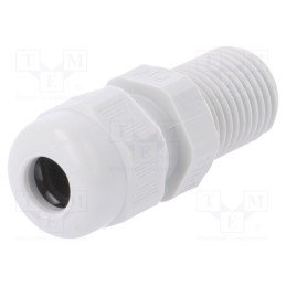 1 pcs x OBO BETTERMANN - V-TEC L PG7 LGR - Cable gland, with long thread, PG7, IP68, polyamide, light grey
