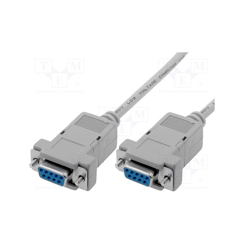 1 pcs x Goobay - 68484 - Cable, D-Sub 9pin socket,both sides, 2m, null-modem,snapped-in