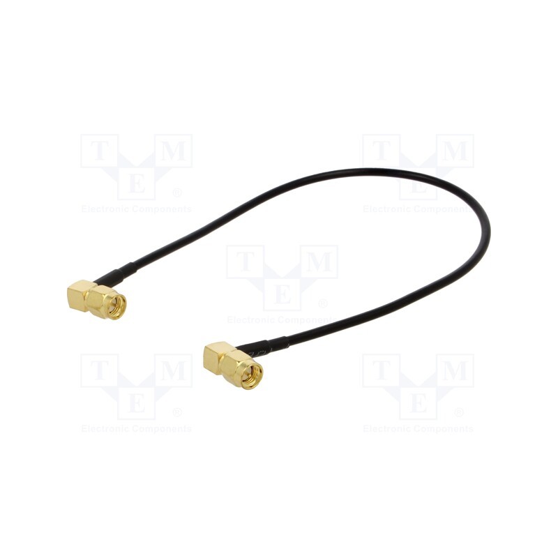 1 pcs x ONTECK - SMA-06-0.3 - Cable, 50Ω, 0.3m, SMA plug,both sides, black, angled