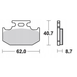 Ham prox rear pads atv yamaha rhino 700 2008 2013