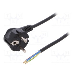 1 pcs x PLASTROL - W-97170 - Cable, 3G1mm2, CEE 7/7 (E/F) plug angled,wires,SCHUKO plug, PVC