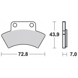 Ham prox rear pads atv polaris xplorer 400l 95 98