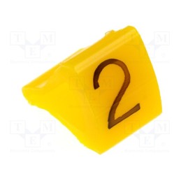 1 pcg x KURANT - MZ-1/2 - Markers, Marking: 2, 1.7÷3.5mm, H: 7mm, A: 6mm, -30÷100°C, leaded