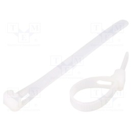 1 pcg x QOLTEC - 52224 - Cable tie, multi use, L: 100mm, W: 7.2mm, polyamide, natural