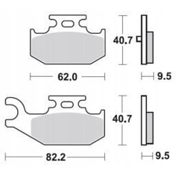 Ham prox rear pads atv yamaha raptor 700 06 12