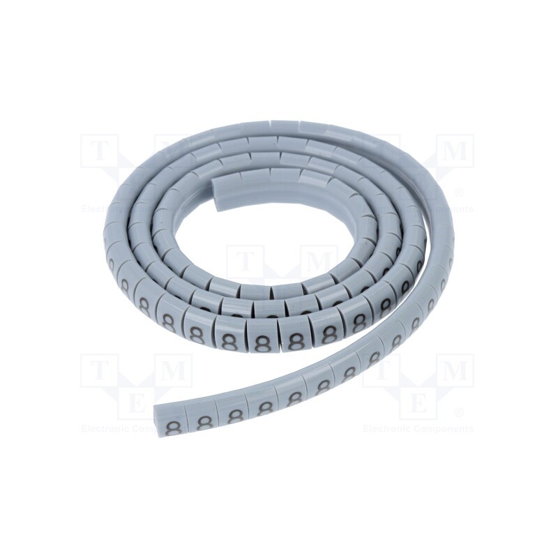 1 pcg x KURANT - MZ-MKK-0/8 - Markers, Marking: 8, 1.1÷2.5mm, H: 3mm, A: 6mm, -30÷100°C, leaded