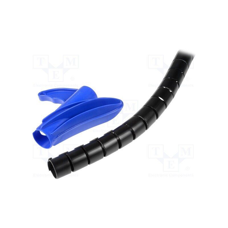 1 pcg x HELLERMANNTYTON - 161-64404 - Spiral wrapping, ØBundle : 25mm, polypropylene, black, L: 2m