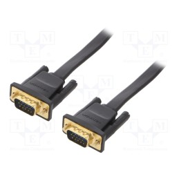 1 pcs x VENTION - DAIBF - Cable, D-Sub 15pin HD plug,both sides, black, 1m, flat, Core: Cu
