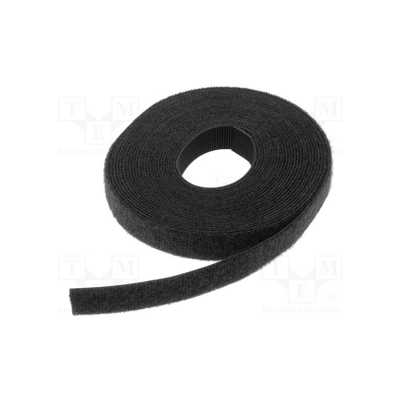 1 pcs x HELLERMANNTYTON - 130-00020 - Hook and loop fastener, L: 5m, W: 12.5mm, polyamide,polypropylene