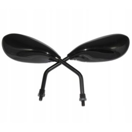 Black lacquered lezka mirrors M10 quad atv street