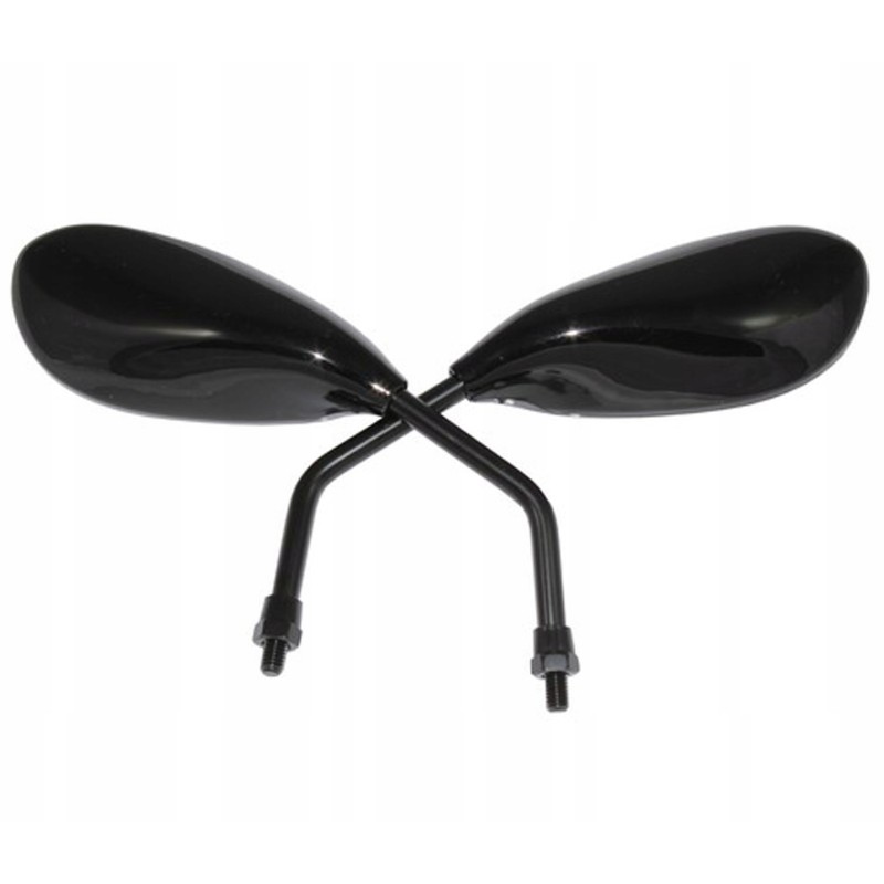 Black lacquered lezka mirrors M10 quad atv street