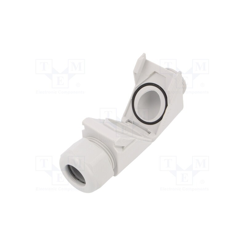 1 pcs x HUMMEL - 1.313.2500.51 - Cable gland, angular, M25, 1.5, IP68, polyamide, grey, HSK-W