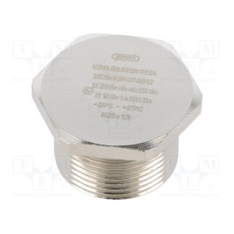 1 pcs x HUMMEL - 1.875.2500.50 - Stopper, M25, 1.5, IP68, brass, Plating: nickel, V-Ms-Ex-d, -20÷95°C