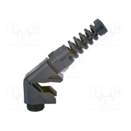 1 pcs x HUMMEL - 1.314.0901.14 - Cable gland, angular, PG9, IP68, polyamide, black, HSK-W-FLEX