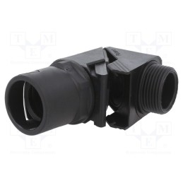 1 pcs x HUMMEL - 1.513.1601.14 - 90° angled connector, Thread: PG,outside, polyamide, -20÷80°C