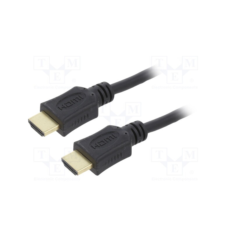 1 pcs x GEMBIRD - CC-HDMI4L-10 - Cable, HDMI 2.0, HDMI plug,both sides, PVC, 3m, black, 30AWG