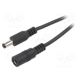 1 pcs x BQ CABLE - DC.EXT.4200.0100 - Cable, 2x0.5mm2, DC 5,5/2,1 plug,DC 5,5/2,1 socket, straight