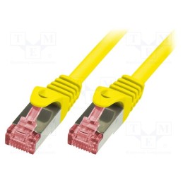 1 pcs x LOGILINK - CQ2017S - Patch cord, S/FTP, 6, stranded, Cu, LSZH, yellow, 0.25m, 27AWG