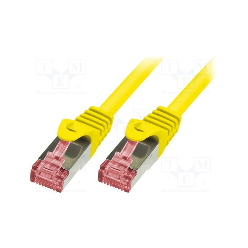 1 pcs x LOGILINK - CQ2017S - Patch cord, S/FTP, 6, stranded, Cu, LSZH, yellow, 0.25m, 27AWG