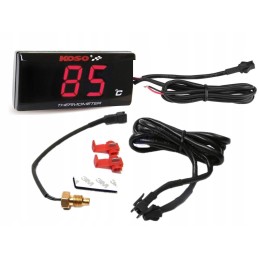 Koso slim belt engine thermometer red