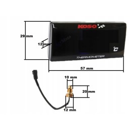 Koso slim belt engine thermometer red