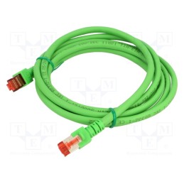 1 pcs x HELUKABEL - 803009 - Patch cord, S/FTP, 6, stranded, Cu, LSZH, green, 2m, 27AWG