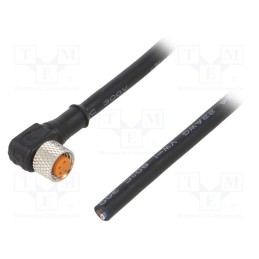 1 pcs x LUTRONIC - 0805 04 002 5M - Connection lead, M8, PIN: 4, angled, 5m, plug, 50VAC, 4A, -25÷80°C