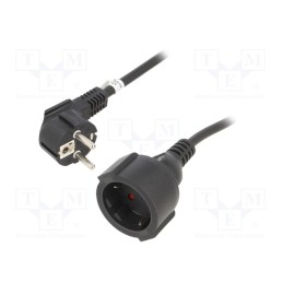 1 pcs x Goobay - 94700 - Extension lead, 3x1.5mm2, Sockets: 1, PVC, black, 2m, 10A