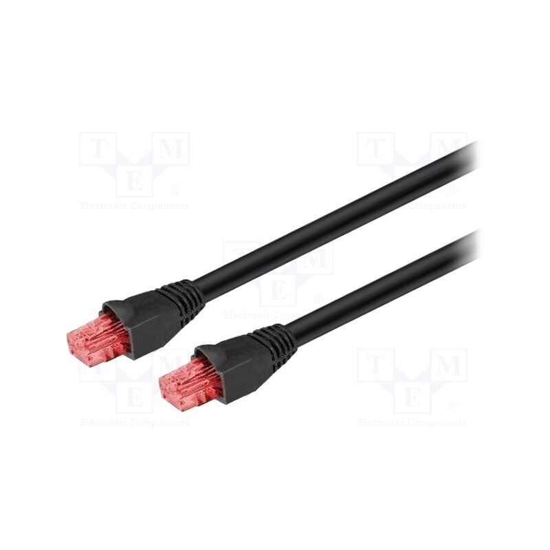 1 pcs x Goobay - 55433 - Patch cord, U/UTP, 6, Cu, PE, black, 15m, RJ45 plug,both sides