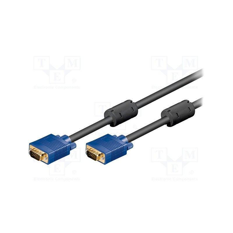 1 pcs x Goobay - 93378 - Cable, D-Sub 15pin HD plug,both sides, 10m, black