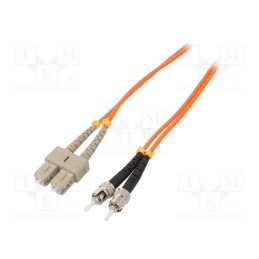 1 pcs x QOLTEC - 54064 - Fiber patch cord, OM2, SC/UPC,ST/UPC, 2m, Optical fiber: 50/125um