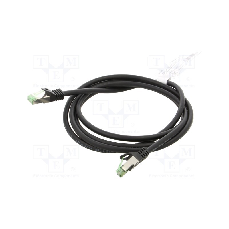 1 pcs x Goobay - 61094 - Patch cord, S/FTP, Cat 8.1, stranded, Cu, LSZH, black, 2m, 26AWG