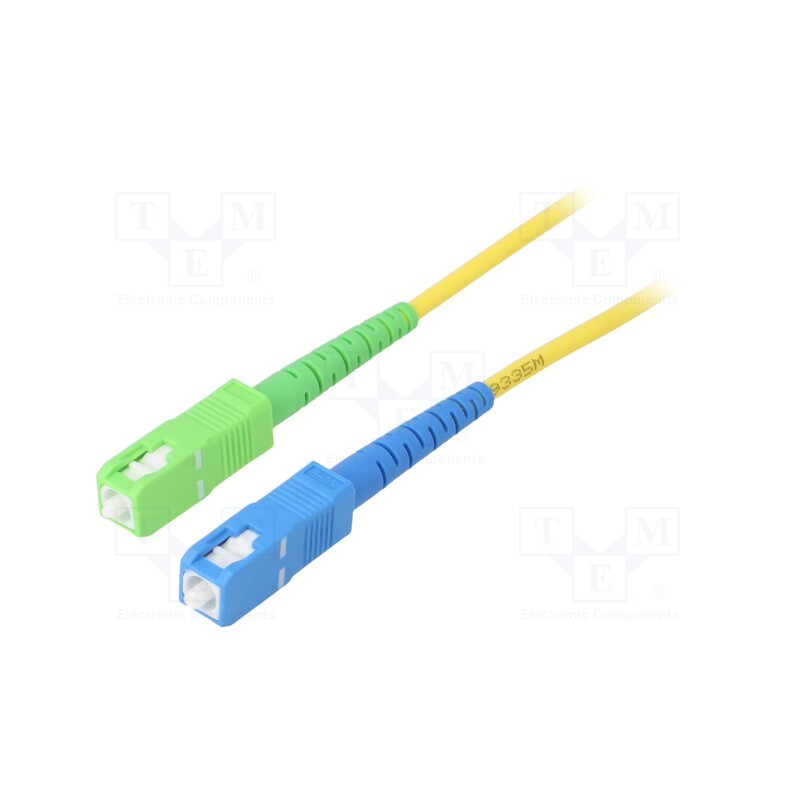 1 pcs x Goobay - 59659 - Fiber patch cord, OS2, SC/APC,SC/UPC, 2m, Optical fiber: 9/125um