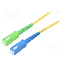 1 pcs x Goobay - 59657 - Fiber patch cord, OS2, SC/APC,SC/UPC, 0.5m, LSZH, yellow