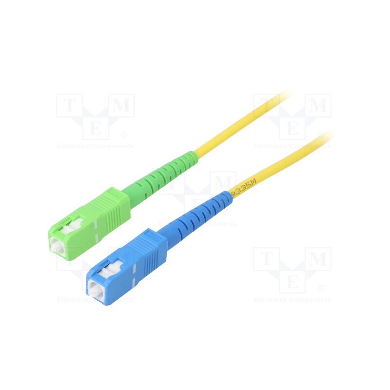 1 pcs x Goobay - 59657 - Fiber patch cord, OS2, SC/APC,SC/UPC, 0.5m, LSZH, yellow