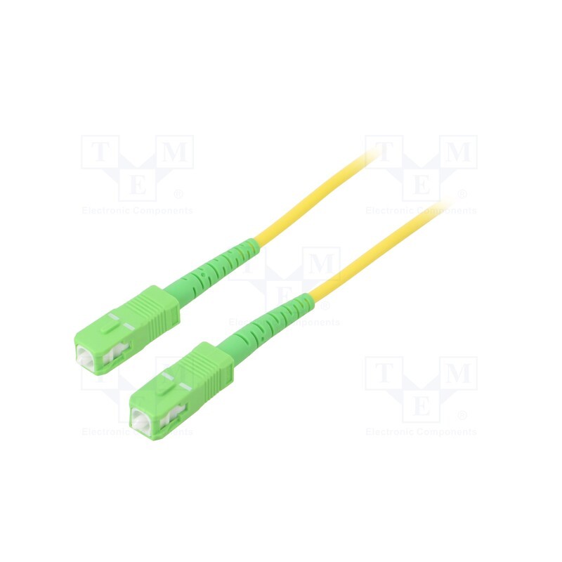 1 pcs x Goobay - 59639 - Fiber patch cord, OS2, SC/APC,both sides, 2m, LSZH, yellow
