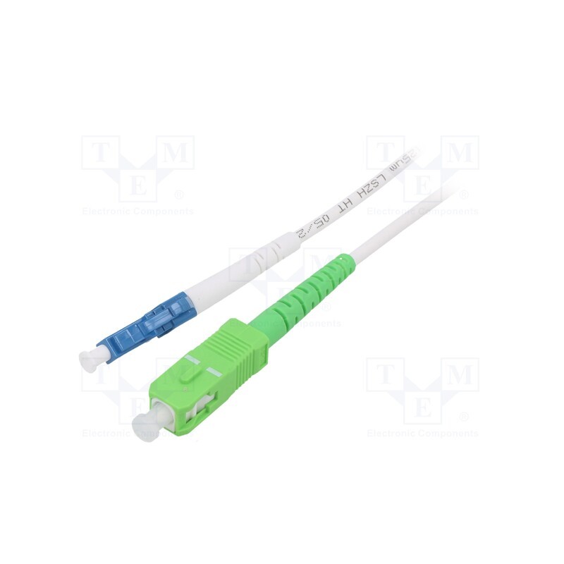 1 pcs x Goobay - 59609 - Fiber patch cord, OS2, LC/UPC,SC/APC, 2m, Optical fiber: 9/125um