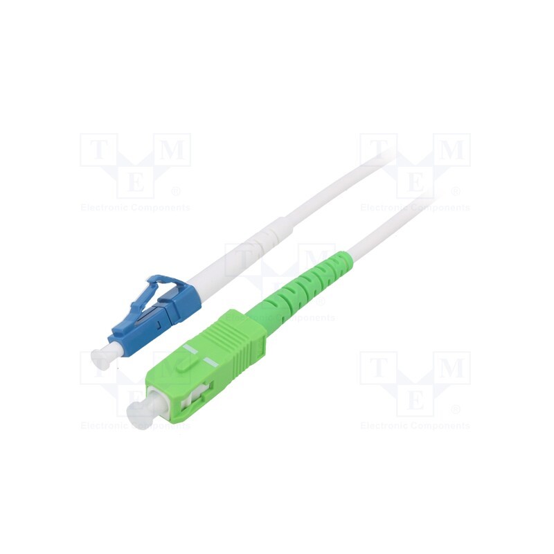 1 pcs x Goobay - 59608 - Fiber patch cord, OS2, LC/UPC,SC/APC, 1m, Optical fiber: 9/125um