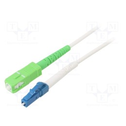 1 pcs x Goobay - 59607 - Fiber patch cord, OS2, LC/UPC,SC/APC, 0.5m, LSZH, white